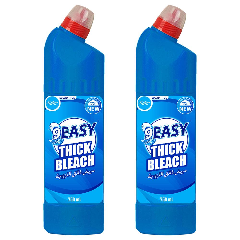 مبيض سميك 750 مل 2 عبوة بالأوكالبتوس 9ايزي 9Easy Thick Bleach Eucalyptus