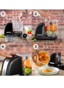 فرامه لحم 350 مل 100 واط أسود جيباس Geepas Multi Chopper With Stainless Steel Blade 100w Powerful Copper Motor