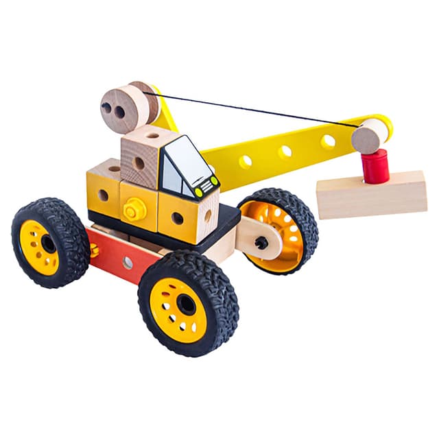 لعبة الرافعة الخشبية للأطفال لعمر 3 سنوات كول توي A Cool Toy Build Your Own Wooden Crane