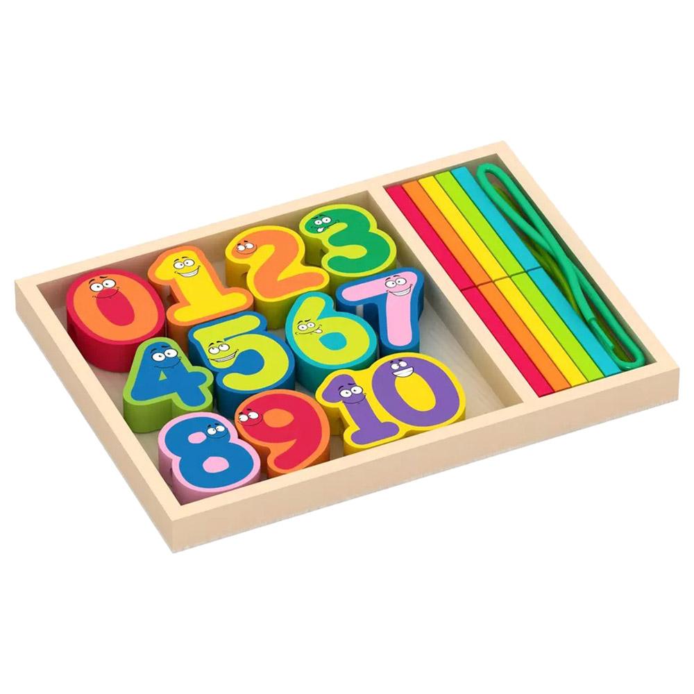 لعبة الأرقام التعليمية للأطفال لعمر 18 شهر كول توي A Cool Toy Lacing Beads Numbers