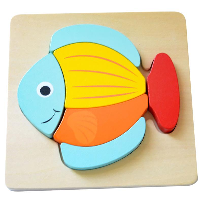 لعبة بازل للاطفال لعمر 18 شهر كول توي سمكة A Cool Toy Mini Wooden Puzzle