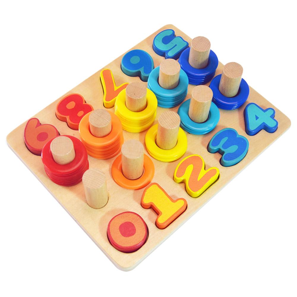 لعبة تعلم الأرقام للأطفال كول توي A Cool Toy Wooden Counting Stacker