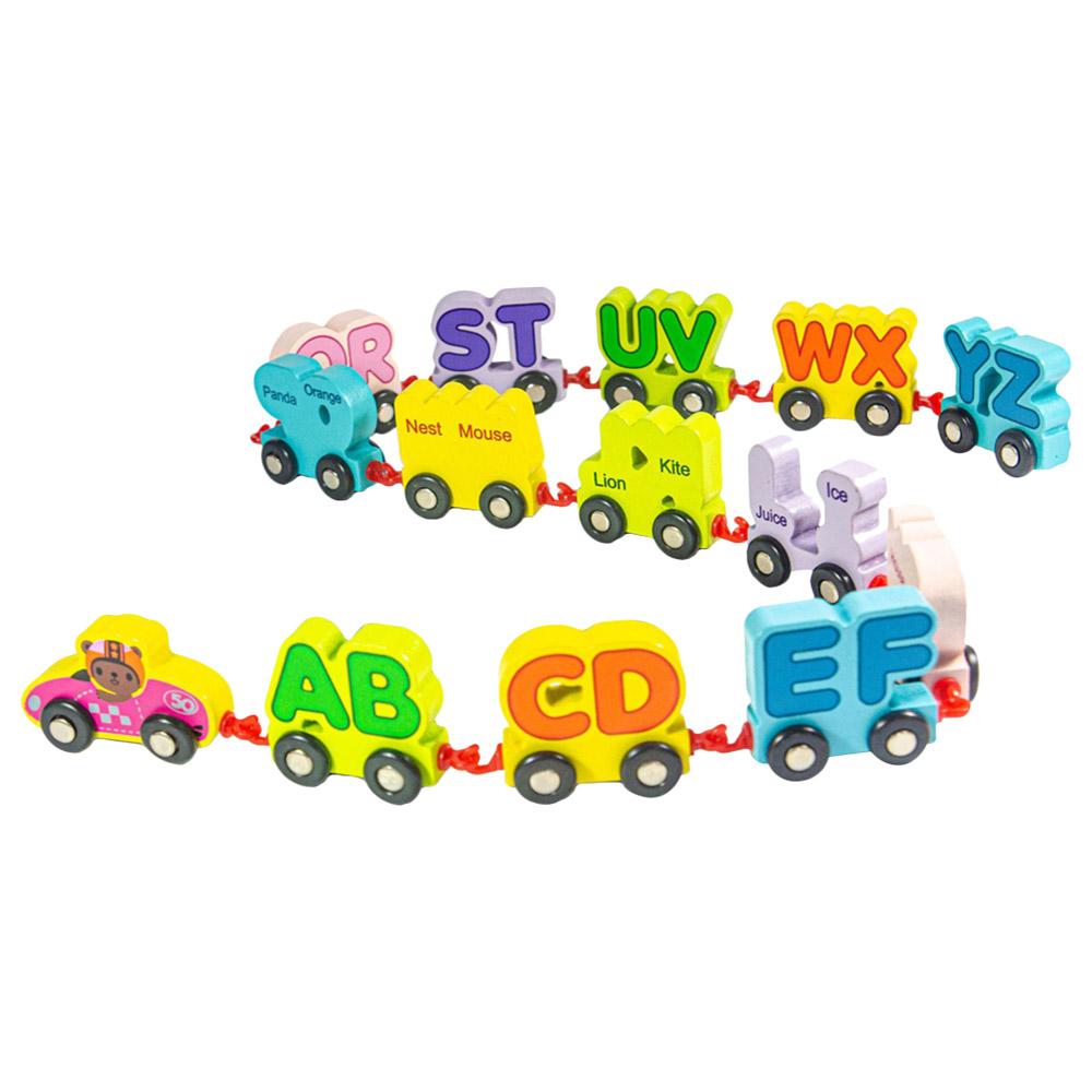 لعبة أطفال لتعليم الحروف لعمر 18 شهر كول توي A Cool Toy Wooden Train