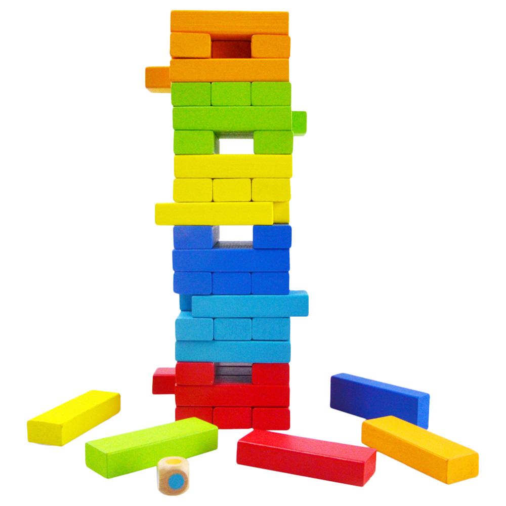 لعبة الخشب للأطفال جينجا 54 قطعة كول توي A Cool Toy Wooden Tumble Tower