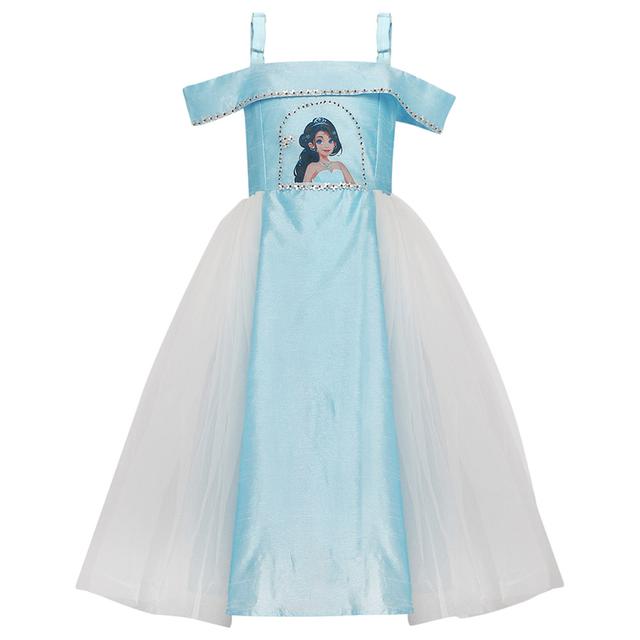 فستان بناتي للأعراس تفتة لتل فابل أزرق بتول أبيض A Little Fable Princess Iris Gown - SW1hZ2U6MjE5Mjk5MQ==