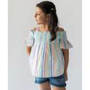 تي شيرت بناتي قطن لتل فابل رينبو A Little Fable Rainbow Stripe Top - SW1hZ2U6MjE5Mjk0Mg==