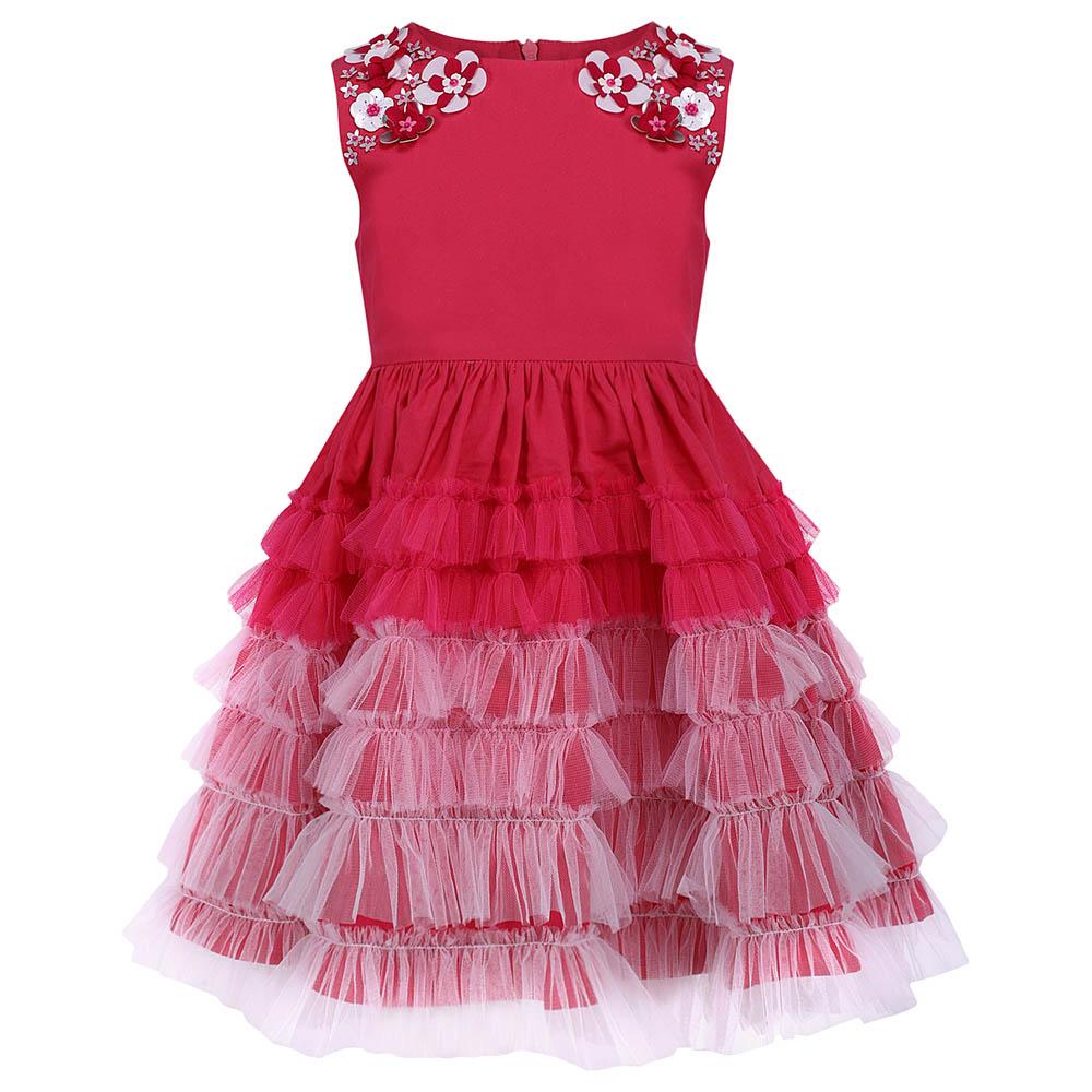 A Little Fable - Shaded Fleur Sleeveless Dress - Pink