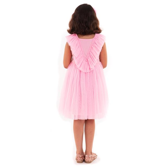 فستان بناتي للأعراس تفتة لتل فابل فوشيا بدون أكمام  A Little Fable Solid Sleeveless Party Dress - SW1hZ2U6MjE5MjY2MQ==