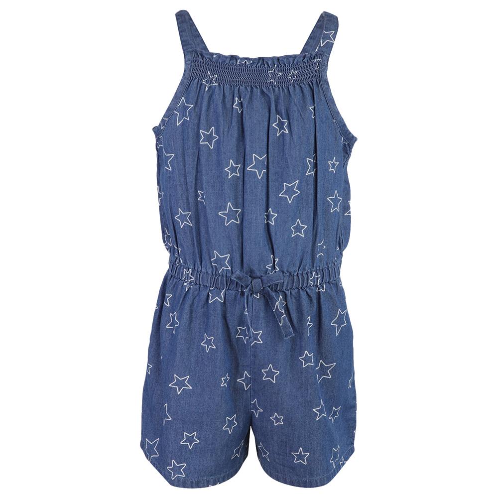 جمبسوت اطفال صغار قطن لتل فابل كحلي بنجوم كبيرة A Little Fable Star Charm Jump Suit