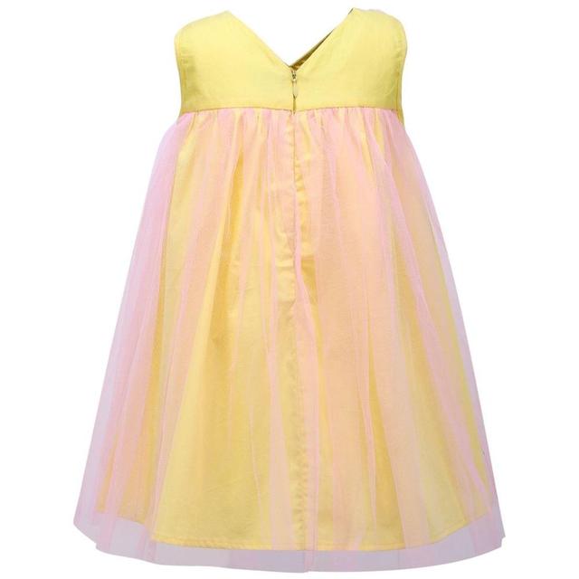 فستان بناتي صيفي قطن لتل فابل أصفر بتول زهري A Little Fable Summer Breeze Dress - SW1hZ2U6MjE5MjU3OQ==