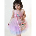 فستان بناتي للمناسبات تفتة لتل فابل زهري منفوش A Little Fable Unicorn Sleeveless Party Dress - SW1hZ2U6MjE5MjQzMg==