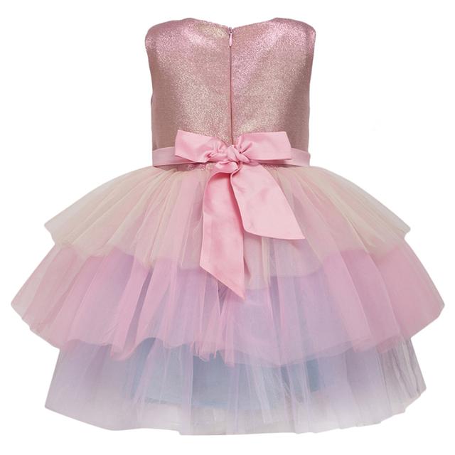 فستان بناتي للمناسبات تفتة لتل فابل زهري منفوش A Little Fable Unicorn Sleeveless Party Dress - SW1hZ2U6MjE5MjQzNg==