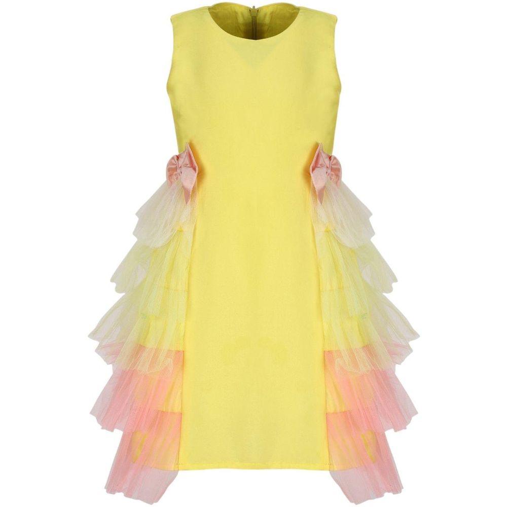A Little Fable - Yellow Shaded Deep Bloom Dress