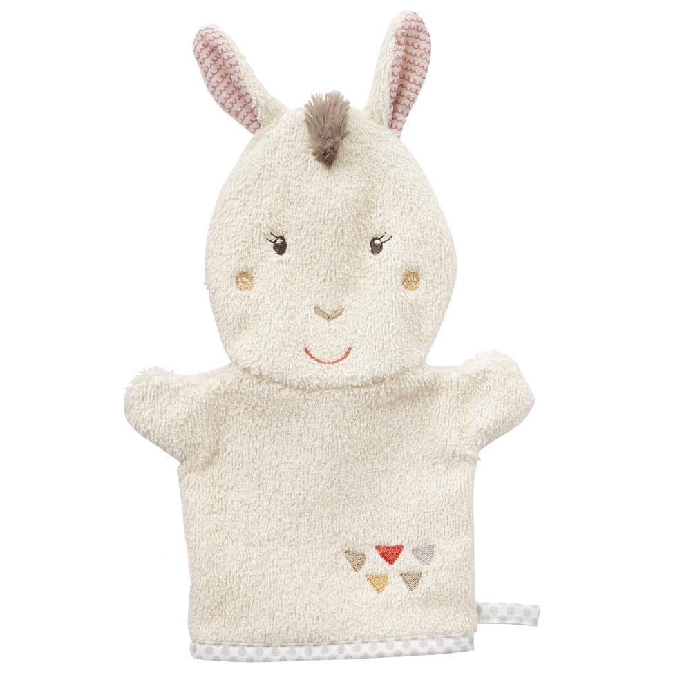 قفازات استحمام للأطفال بنقش اللاما من اي ثاوزند و ون كادلز A Thousand & One Cuddles - Baby Bath Mitts - Llama