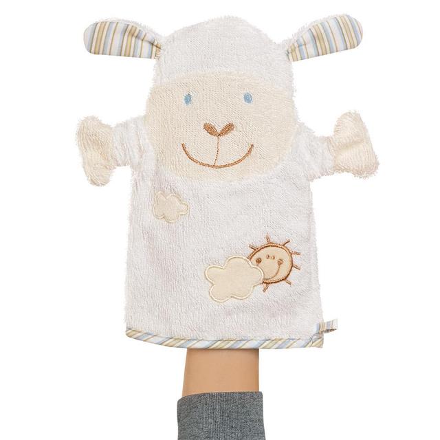 قفازات استحمام الاطفال بتصميم الأغنام من اي ثاوزند و ون كادلز A Thousand & One Cuddles - Baby Bath Mitts - Sheep - SW1hZ2U6MjE5NjAwMw==