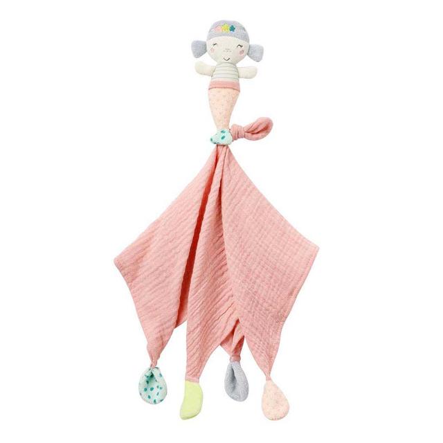 بطانية امان للأطفال بدمية حورية البحر من اي ثاوزند و ون كادلز A Thousand & One Cuddles - Baby Security Blanket with Snuggle Mermaid Toy - SW1hZ2U6MjE5NTkwNQ==