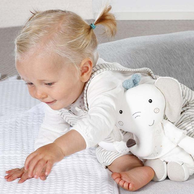 لعبه اطفال للاحتضان قطن طبيعي صناعة ألمانيا فيل اي ثاوزند & ون كادلز A Thousand & One Cuddles Elephant Plush & Rattle Toy - SW1hZ2U6MjE5NTc3MQ==