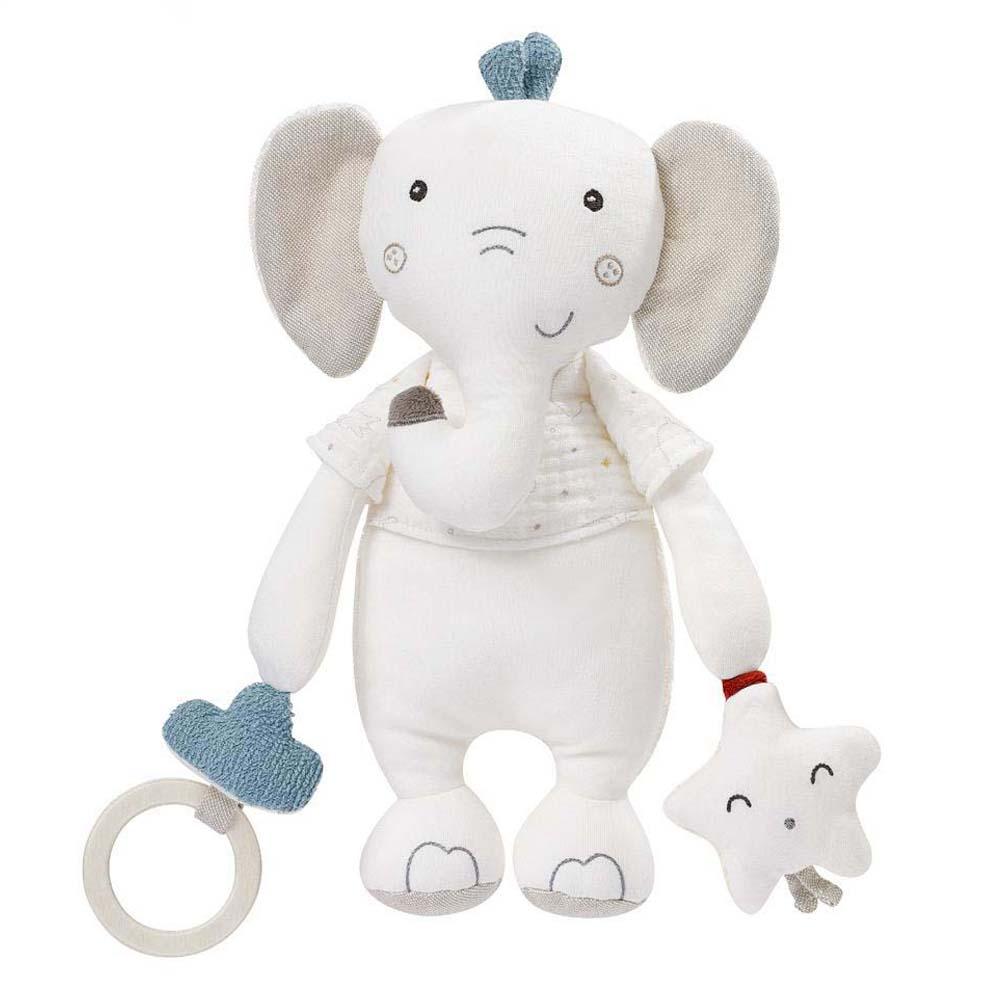 لعبه اطفال للاحتضان قطن طبيعي صناعة ألمانيا فيل اي ثاوزند & ون كادلز A Thousand & One Cuddles Elephant Plush & Rattle Toy