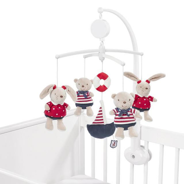 ألعاب سرير اطفال دوارة مع موسيقى اي ثاوزند & ون كادلز A Thousand & One Cuddles Mobile Baby Musical Crib Ocean - SW1hZ2U6MjE5NTYzNw==