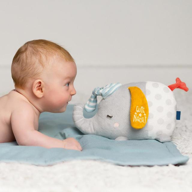 لعبه اطفال للاحتضان مضيئة صناعة ألمانيا اي ثاوزند & ون كادلز A Thousand & One Cuddles Plush Elephant Night Light - SW1hZ2U6MjE5NTU4NA==