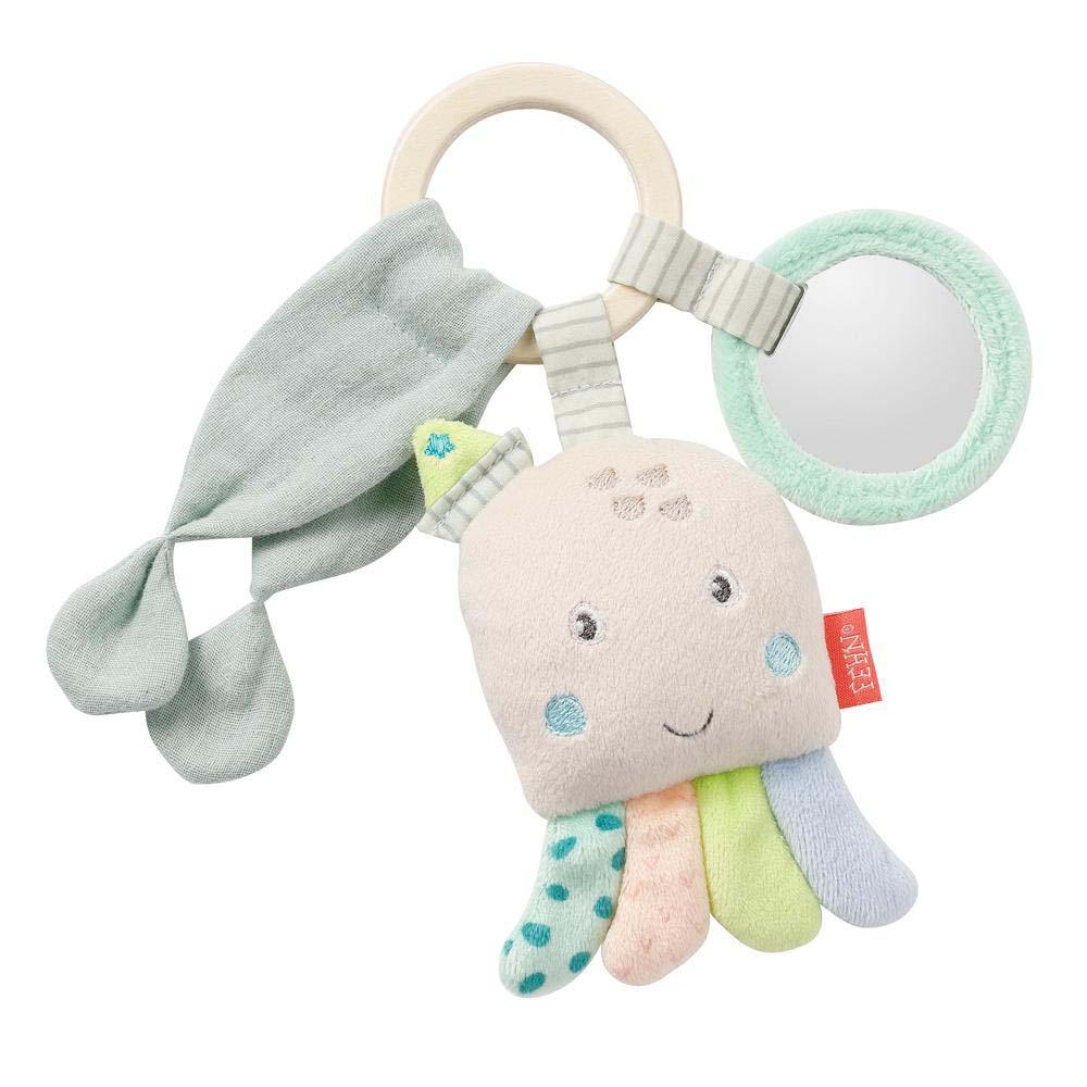 A Thousand & One Cuddles - Wooden Rattle & Plush Toy - Octopus