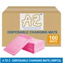 بساط تغيير الحفاظ للاستعمال مرة واحدة 45 × 60 سم 160 قطعة  زهر اي تو زد A To Z  Disposable Changing Mats 160pcs Pink - SW1hZ2U6MjA0MDA0Mw==