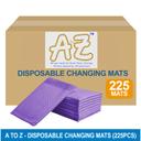 بساط تغيير الحفاظ للاستعمال مرة واحدة 45 × 60 سم 225 قطعة بنفسجي اي تو زد A to Z  Disposable Changing mats Large Pack Of 225 Lavender - SW1hZ2U6MjA0MDAxNg==