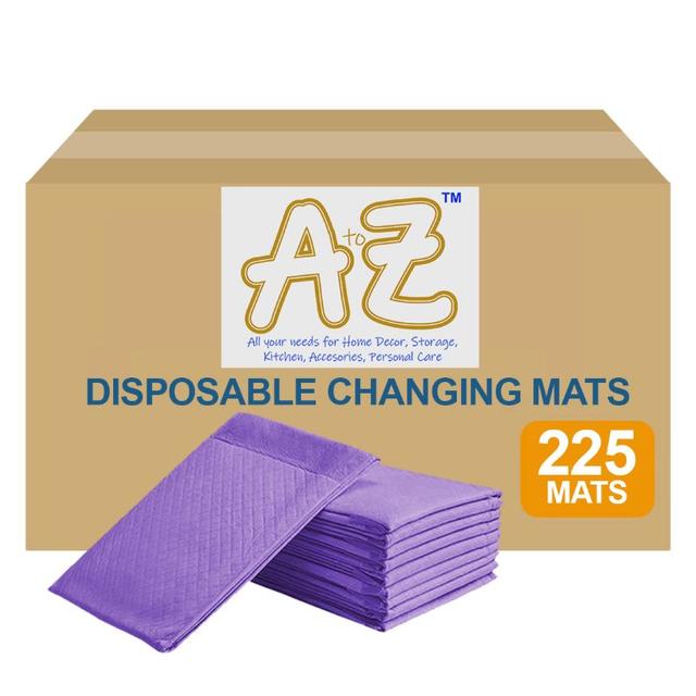 بساط تغيير الحفاظ للاستعمال مرة واحدة 45 × 60 سم 225 قطعة بنفسجي اي تو زد A to Z  Disposable Changing mats Large Pack Of 225 Lavender - SW1hZ2U6MjA0MDAxNA==
