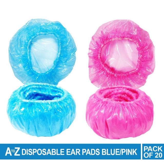 غطاء سماعة الرأس للاستعمال مرة واحدة 20 قطع أزرق وزهر اي تو زد A to Z Disposable Ear Pads 20pcs Pack of 20 Blue / Pink - SW1hZ2U6MjA1NDk0OQ==