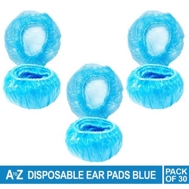 A to Z Disposable Ear Pads, Pack of 30 - Blue - SW1hZ2U6MjA1NDkwOQ==