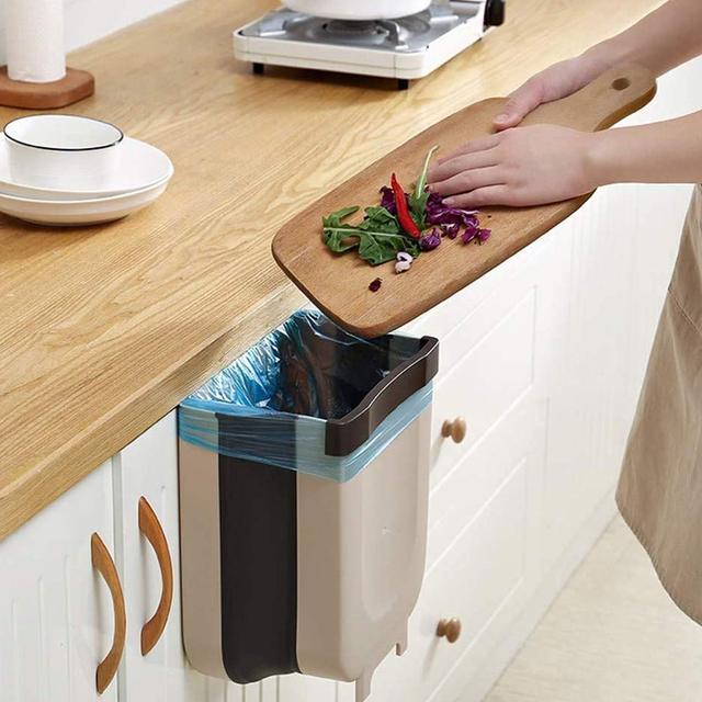 سلة مهملات معلقة 9 لتر قابلة للطي اي تو زد A to Z Hanging Kitchen Trash Can - SW1hZ2U6MjE5NjIxMQ==