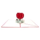 كارت ثلاثي الأبعاد بشكل شجرة قلوب حمراء أبرا كاردز  Abra Cards Red Heart Tree