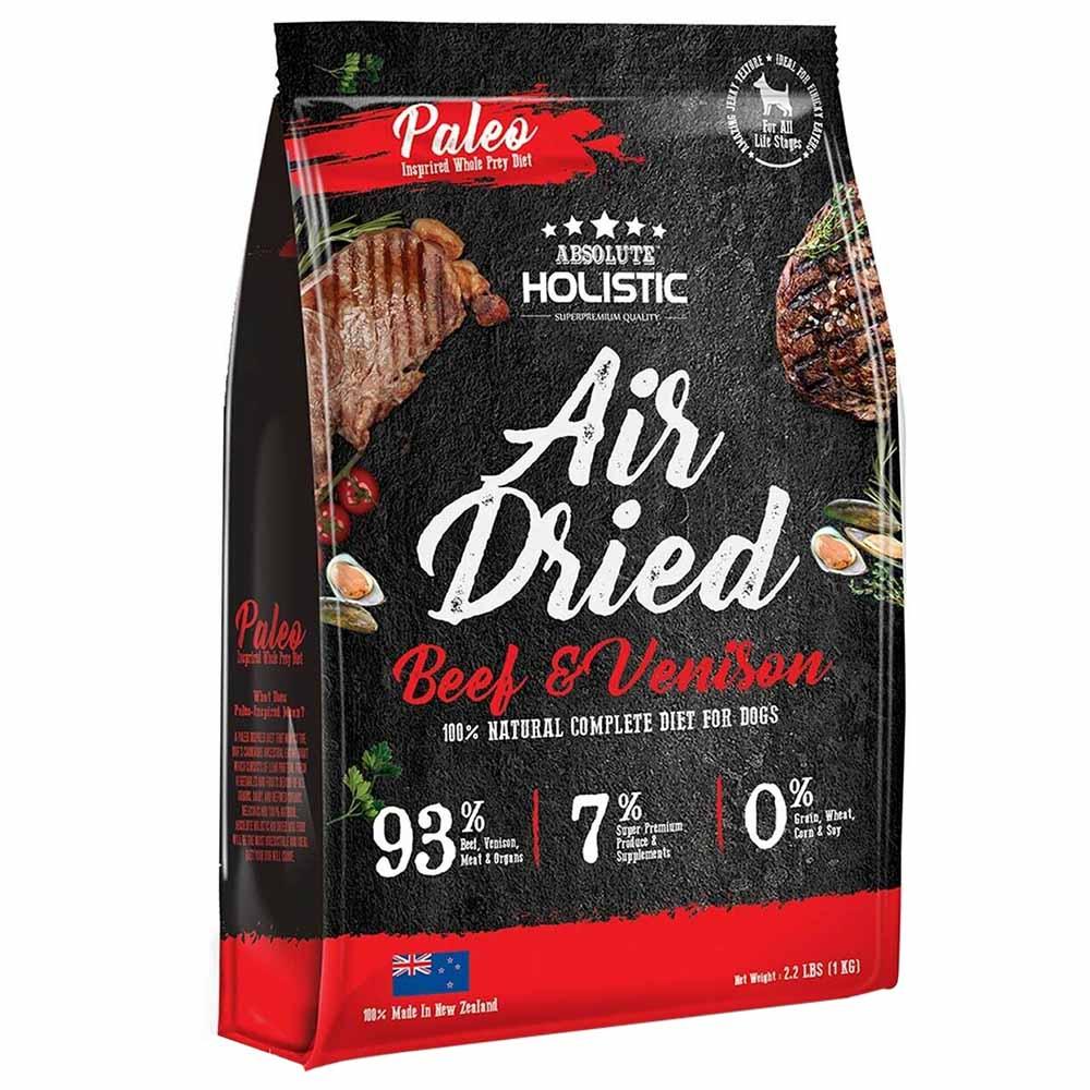 Absolute Holistic - Air Dried Dog Diet - Beef & Venison 1kg