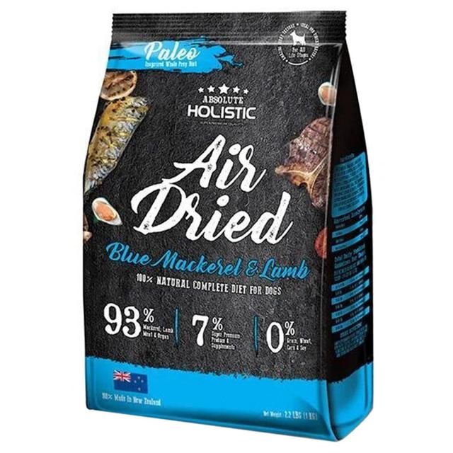 اكل كلاب مجفف بالهواء بنكهة لحم الضأن والماكريل الأزرق 1 كيلو غرام ابسولوت هوليستيك Absolute Holistic Air Dried Dog Diet Blue Mackerel & Lamb 1kg - SW1hZ2U6MjE5NzU3OA==