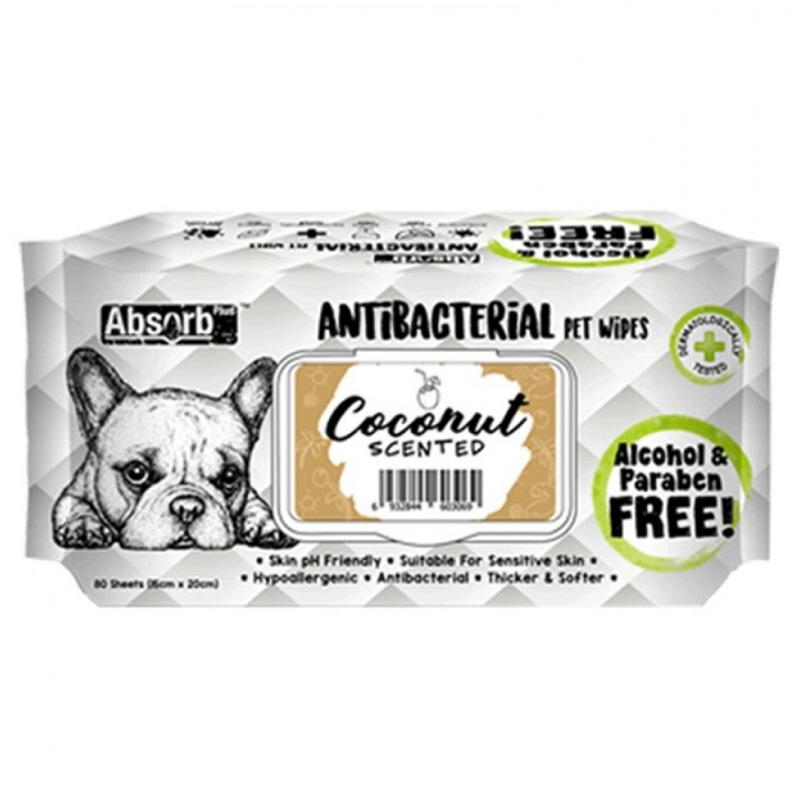 Absolute Holistic Pet Absorb + Antibacterial Wipes Coconut