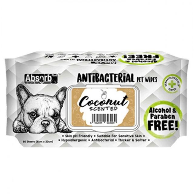 Absolute Holistic Pet Absorb + Antibacterial Wipes Coconut - SW1hZ2U6MjE5NzUwNg==