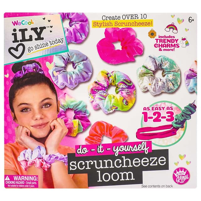 مجموعة صنع ربطات شعر سكرانشي للفتيات من اكتفيتي كينغز Activity Kings - Scrunchie Loom DIY Kit