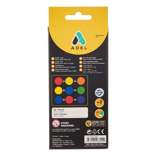 Adel - Bl Color Pencil 12 Color