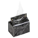 A'ish Home - Marble Print Tissue Box - Black - 815799