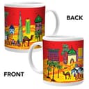 مق بورسلان يحمل رسومات تذكارية لدبي من أجوبا Ajooba Dubai Art Mug 04