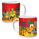 مق بورسلان يحمل رسومات تذكارية لدبي من أجوبا Ajooba Dubai Art Mug 04