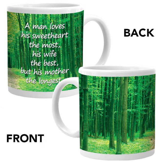 مج حراري مطبوع عليه صورة غابة مليئة بالاشجار و بعبارة تعبر عن حب الأم من أجوبا Ajooba - Dubai Mom Love Mug