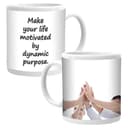 مج حراري مطبوع عليه صورة مجموعة زملاء عمل و بعبارة تحفيزية من أجوبا Ajooba - Dubai Motivation Mug