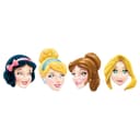 مجموعة أقنعة وجه اميرات ديزني للحفلات مكونة من 4 قطع من أمسكان Amscan - Princess Sparkle Face Masks