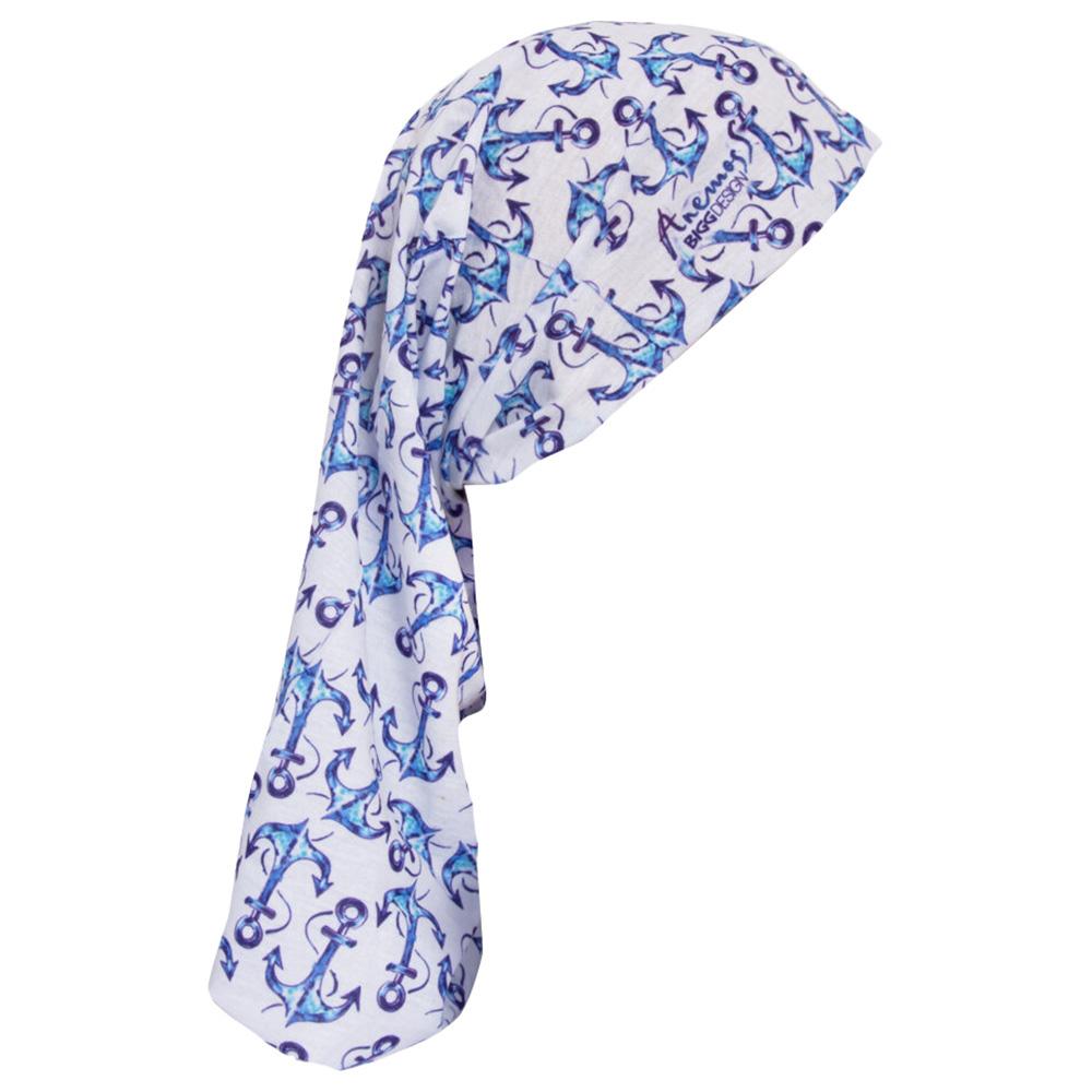 عصابة رأس برسمة مرساة بلون أزرق من أنيموس Anemoss  Anchor Bandana Blue