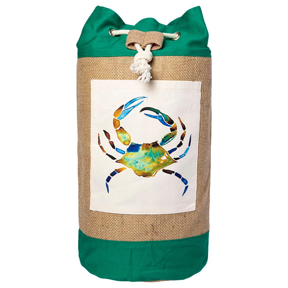 شنطة الشاطئ برسمة سرطان البحر من أنيموسAnemoss Crab Jute Bag