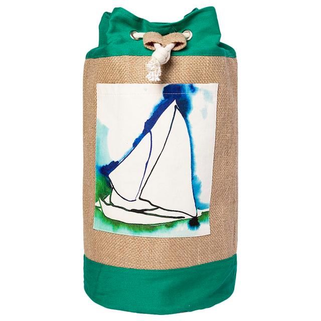 شنطة الشاطئ برسمة الشراع من أنيموس Anemoss Sailboat Jute Bag - SW1hZ2U6MjIyMDYyNg==