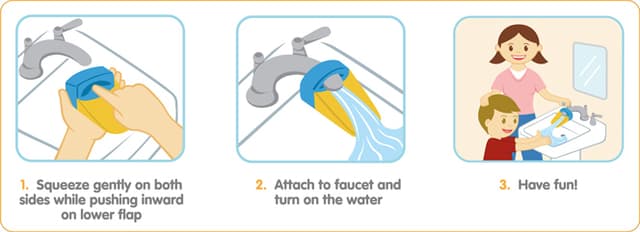 موسع صنبور الماء للأطفال وردي اللون من اكوادوك Aqueduck Pink