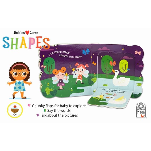 كتاب مصور للاطفال عن الاشكال "الأطفال يحبون الأشكال" من كوتاج دور Babies Love Shapes