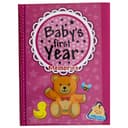 دفتر ذكريات السنة الأولى للطفل تصميم وردي لتوثيق أجمل اللحظات Baby First Year Memories - Pink